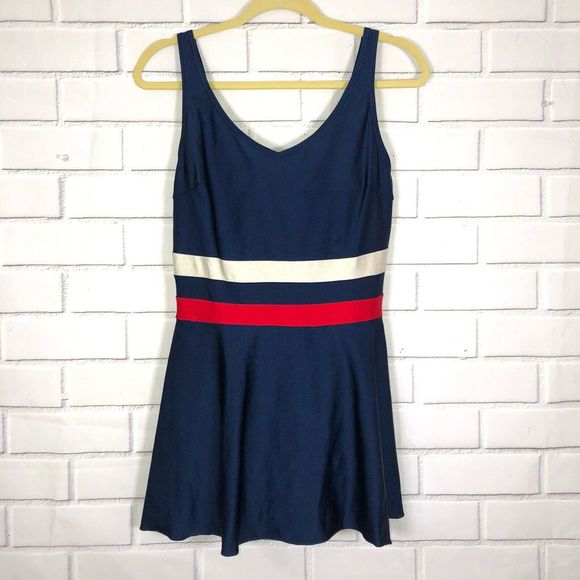 Blair Other - Vtg Blair Swimsuit Skirt Patriotic One Piece Dress